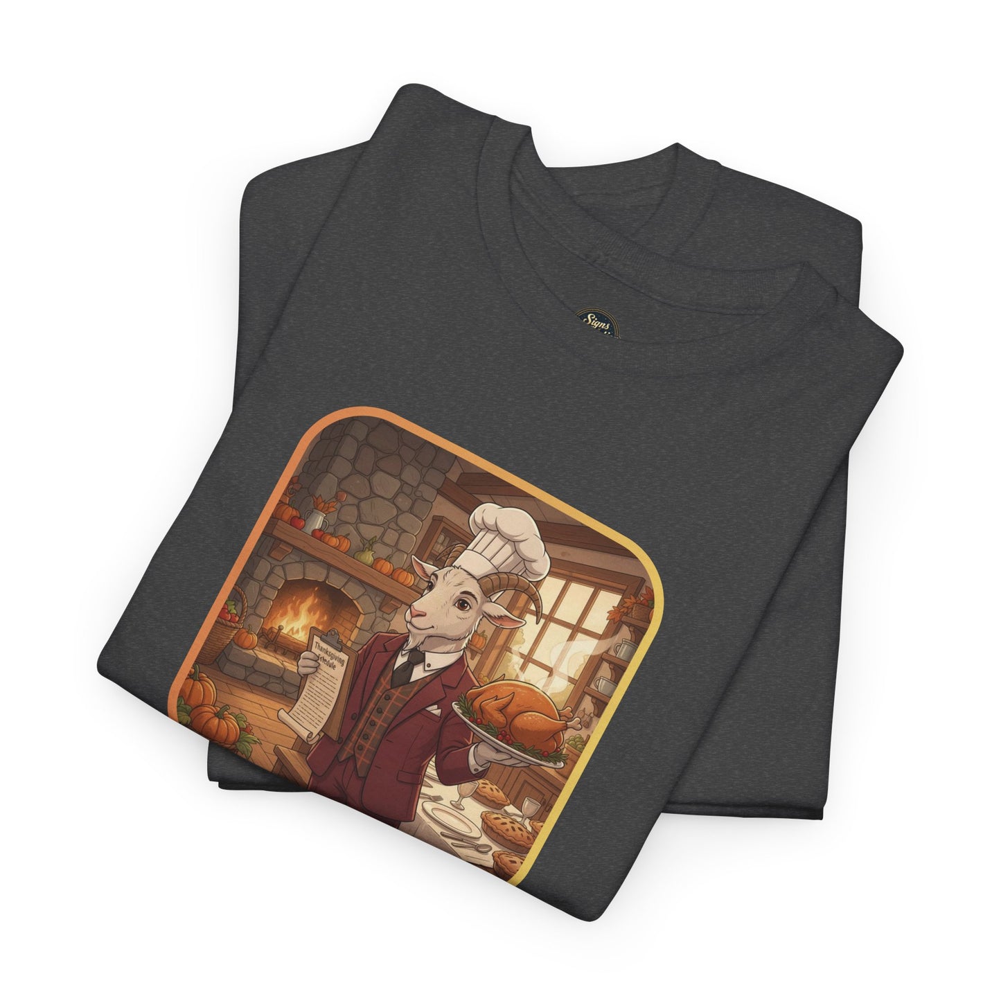 Capricorn Thanksgiving-Themed Unisex Heavy Cotton Tee