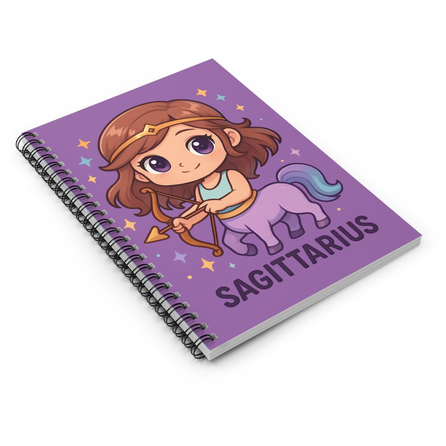 Sagittarius Zodiac Ruled Spiral Notebook