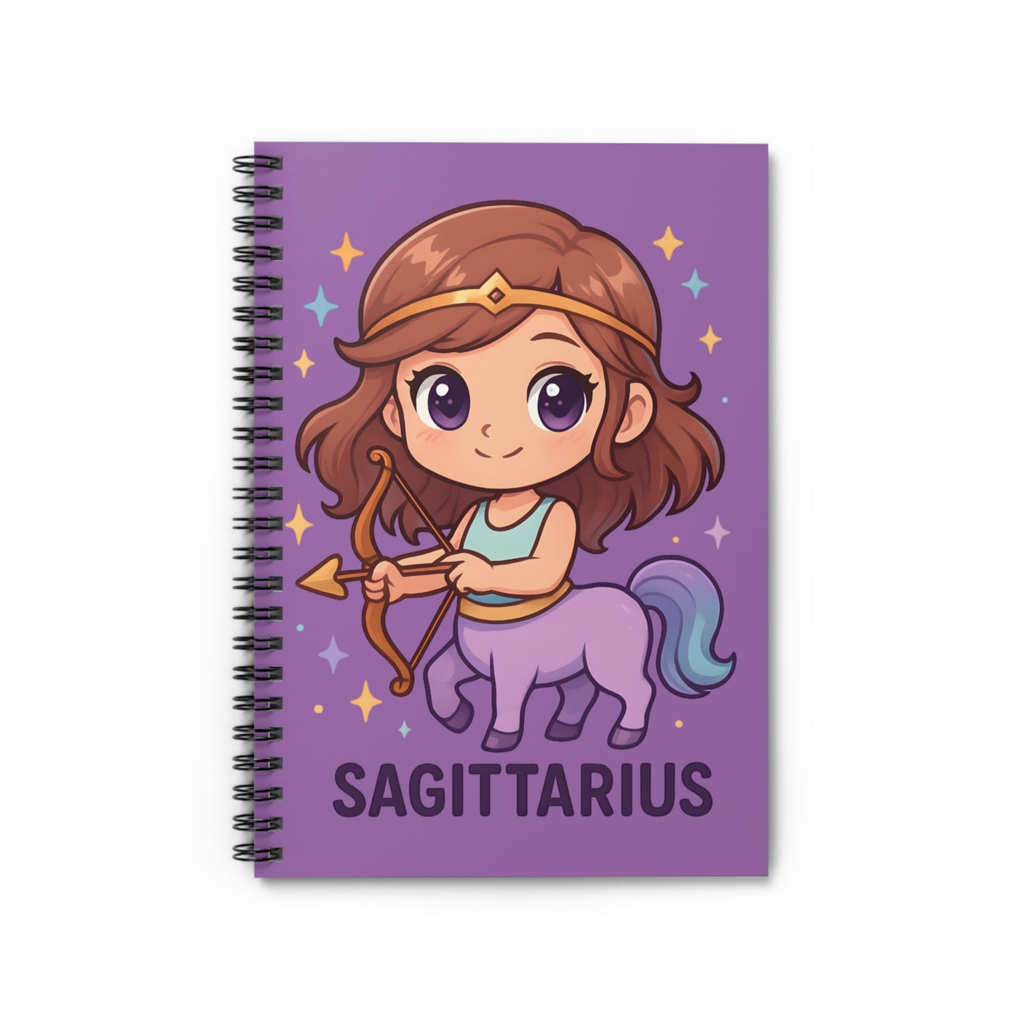 Sagittarius Zodiac Ruled Spiral Notebook
