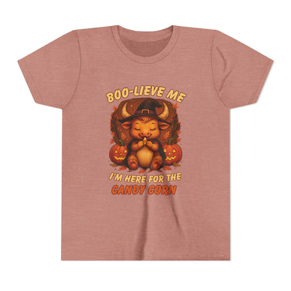 Taurus Halloween Themed Youth Tee, Funny Bull Design, Kids Halloween Shirt, Trick or Treat T-Shirt, Halloween Tee, Zodiac Gift