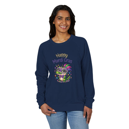 Happy Mardi Gras Masked Alligator Crewneck Sweatshirt