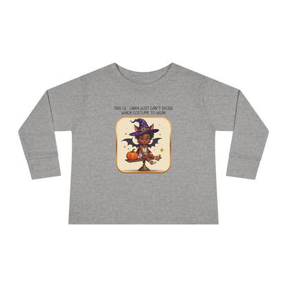 Halloween-themed Libra Long Sleeve Tee - Libra Fashion for Kids, Spooky Season Outfit, Boo-tiful Gift, Trick or Treat Shirt, Zodiac Gift
