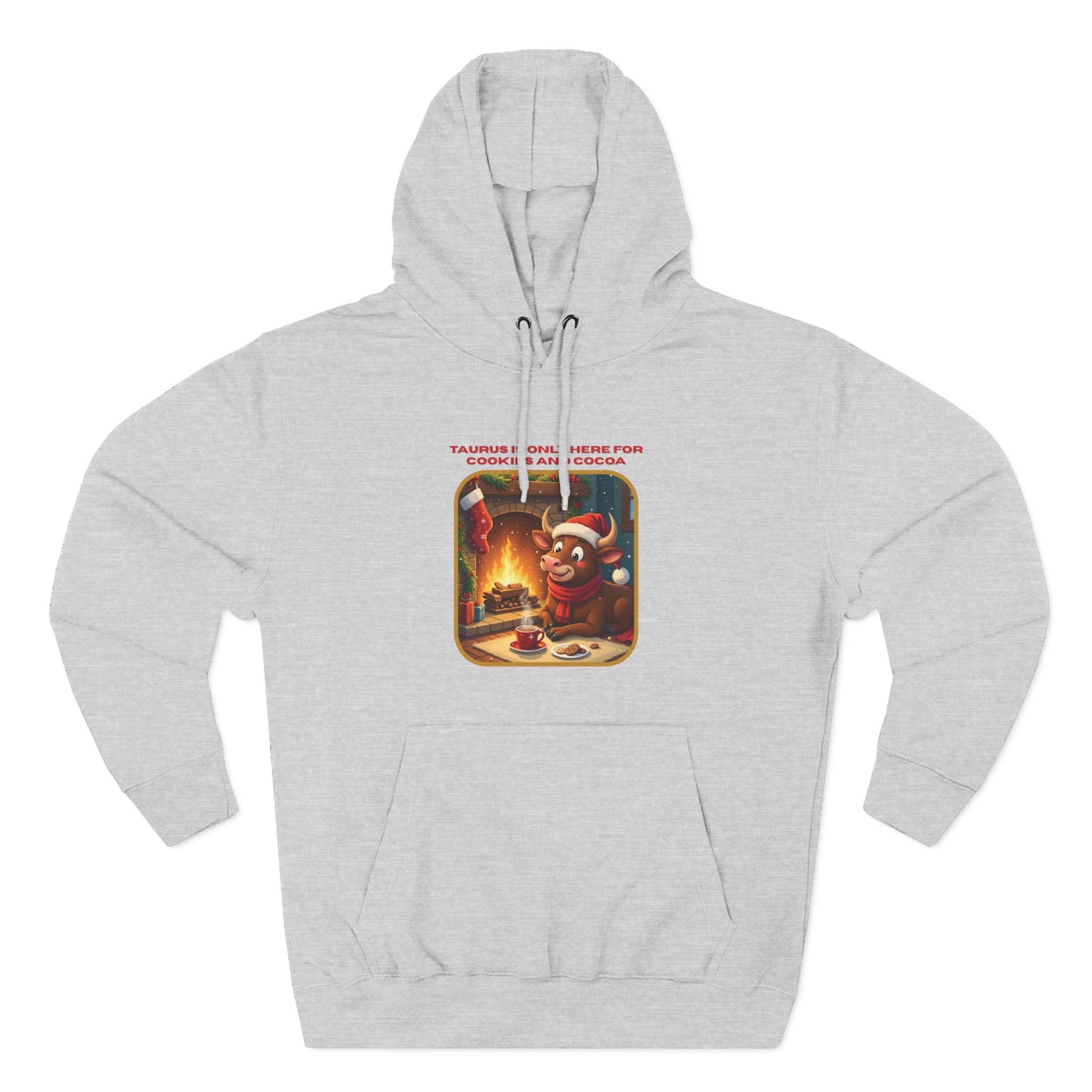 Taurus Christmas-Themed Three Panel Fleece Hoodie for Him