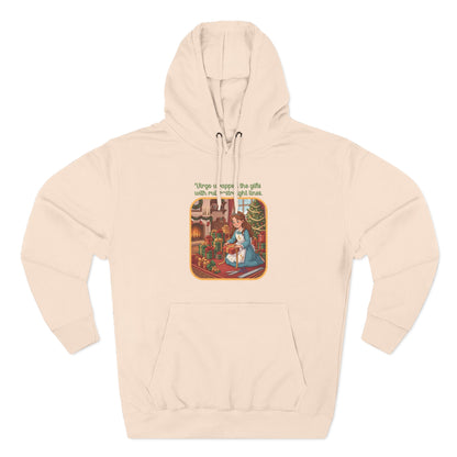 Virgo Christmas-Themed Three Panel Fleece Hoodie