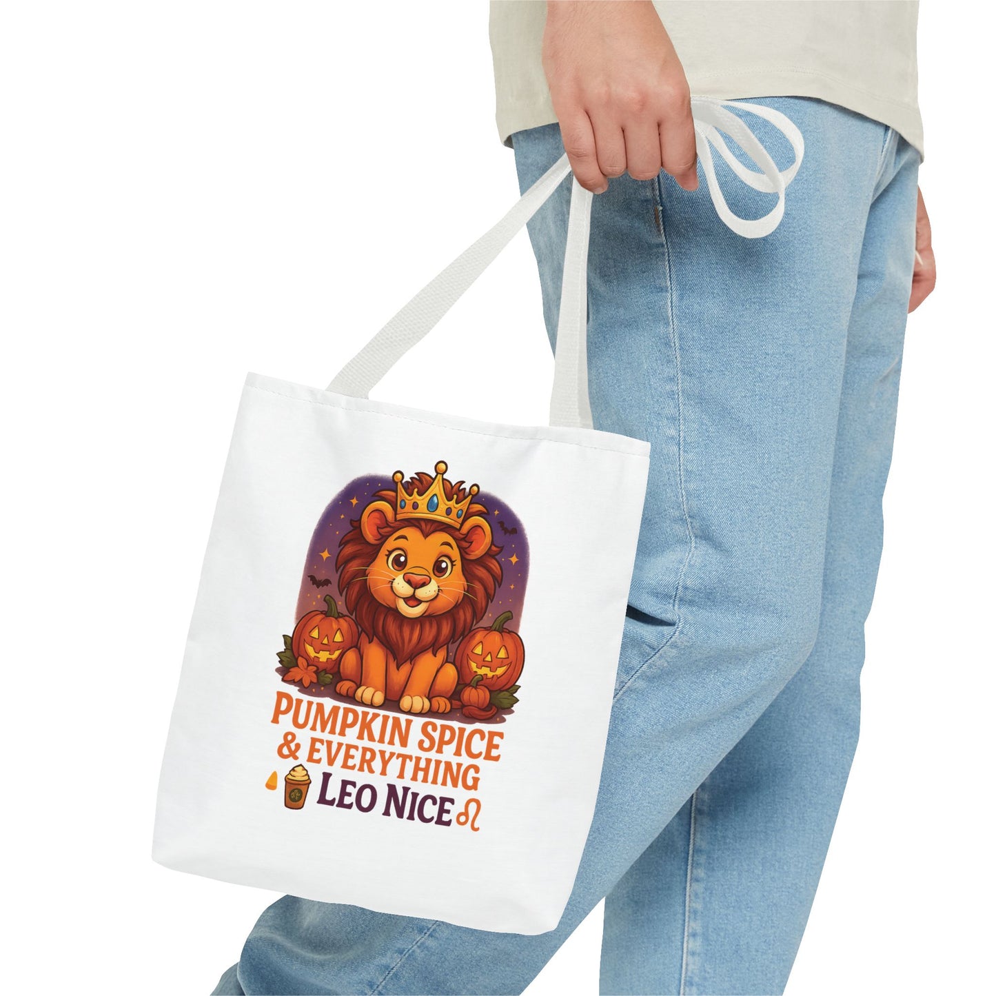 Leo Halloween Tote Bag, Leo Tote, Halloween Party Accessory, Gift for Leo,  Halloween Decor
