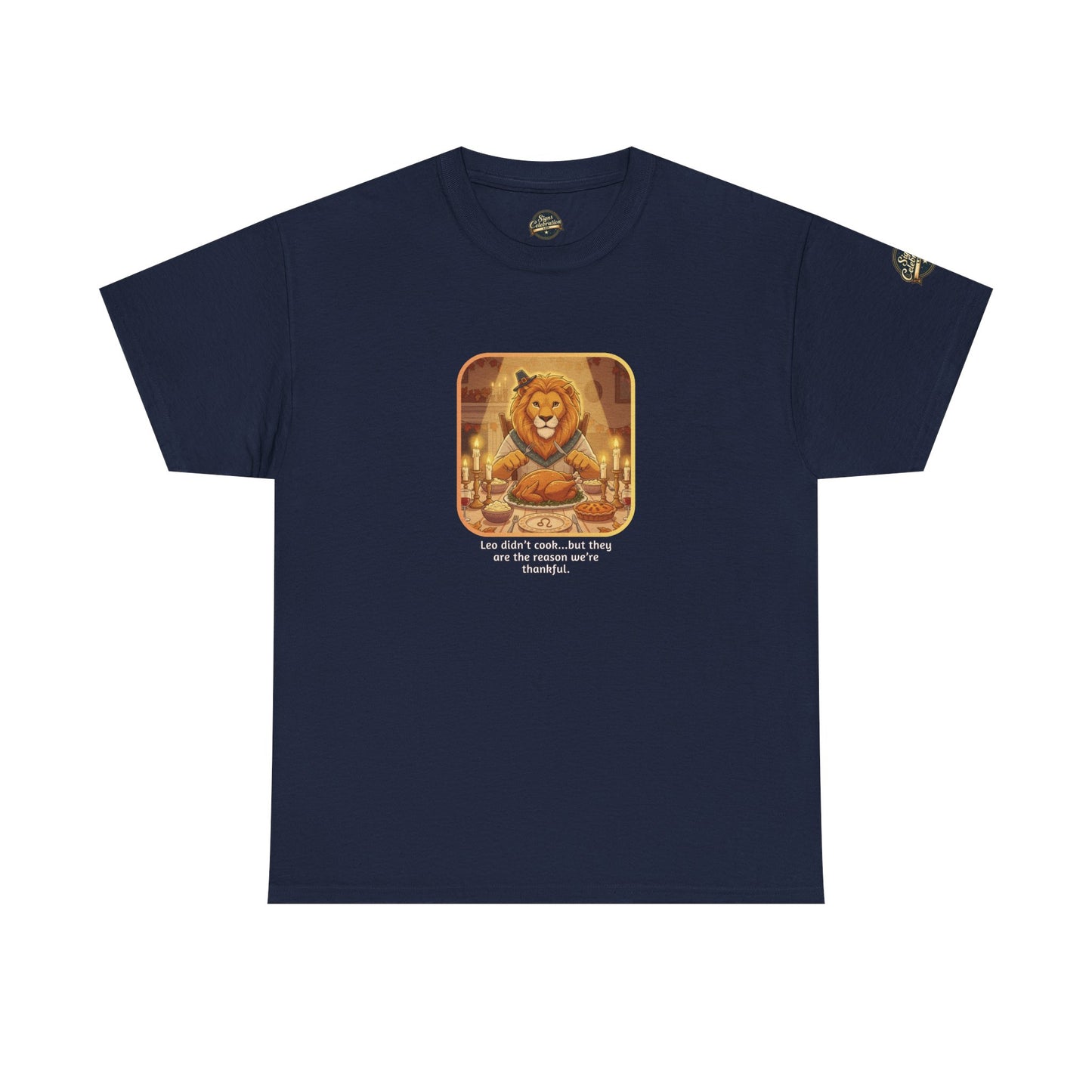 Leo Thanksgiving-Themed Unisex Heavy Cotton Tee