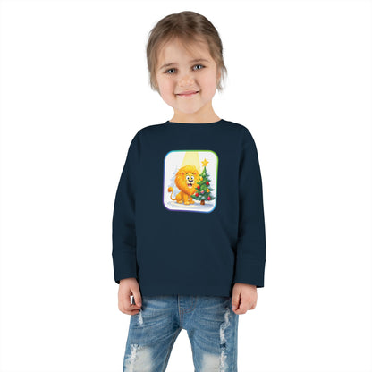 Leo Christmas-Themed Toddler Long Sleeve Tee