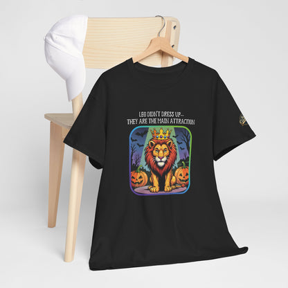 Leo Halloween Heavy Cotton Tee - Perfect for Men, Everyday Wear, Halloween Costume Alternative, Leo Gift