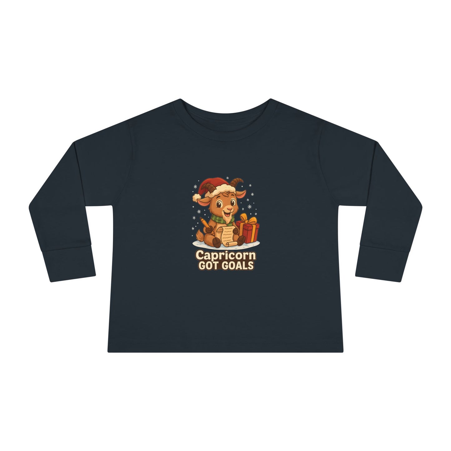 Capricorn Christmas-Themed Toddler Long Sleeve Tee