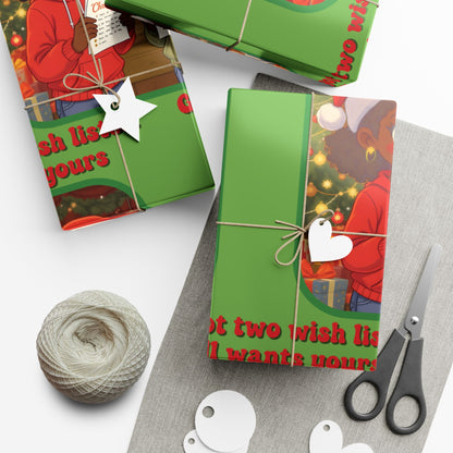 Gemini African-American Female Holiday Gift Wrap