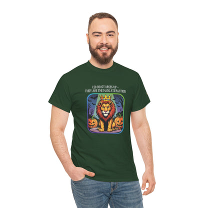 Leo Halloween Heavy Cotton Tee - Perfect for Men, Everyday Wear, Halloween Costume Alternative, Leo Gift