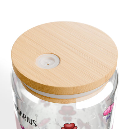 Aquarius Zodiac Sipper Glass - 16oz