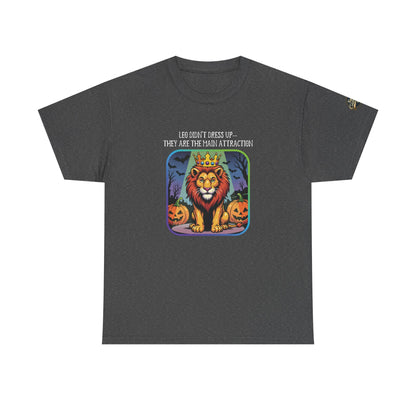 Leo Halloween Heavy Cotton Tee - Perfect for Men, Everyday Wear, Halloween Costume Alternative, Leo Gift