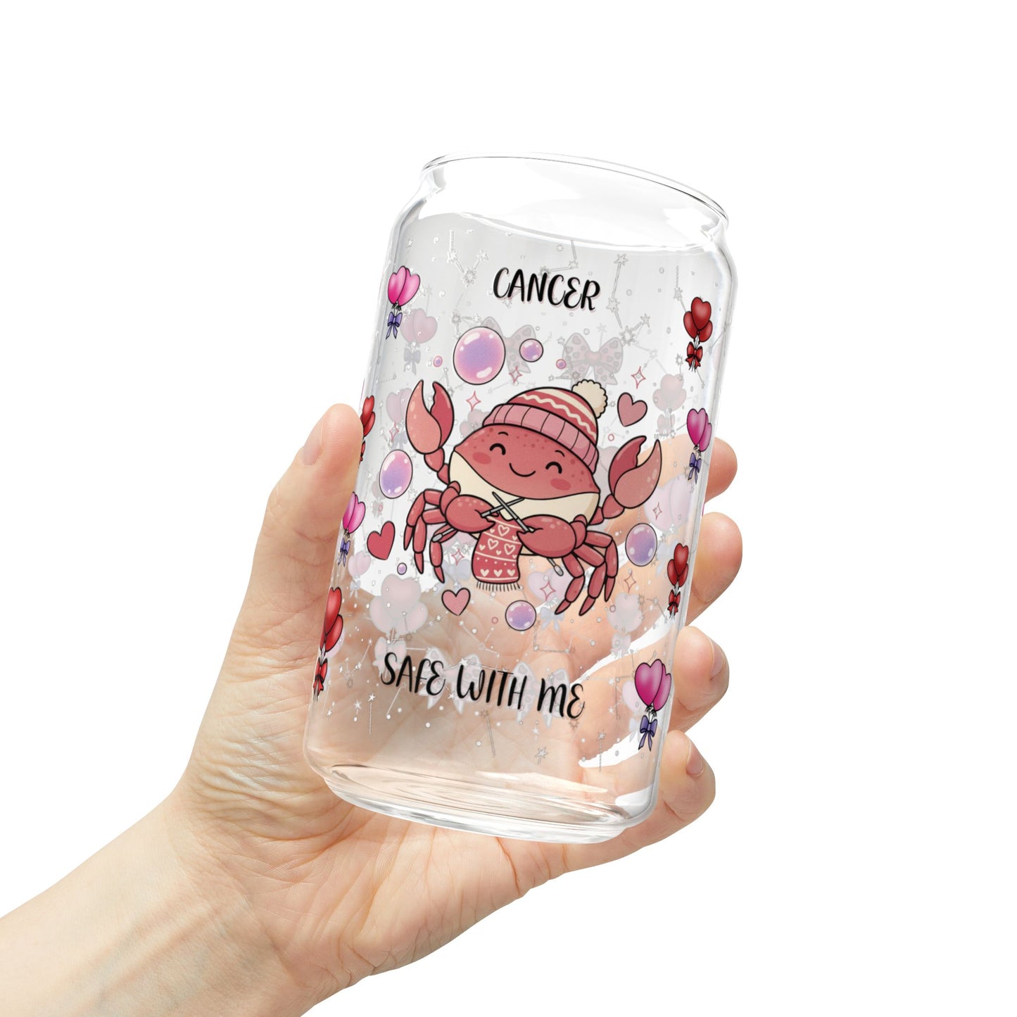 Cancer Zodiac Sipper Glass - 16oz