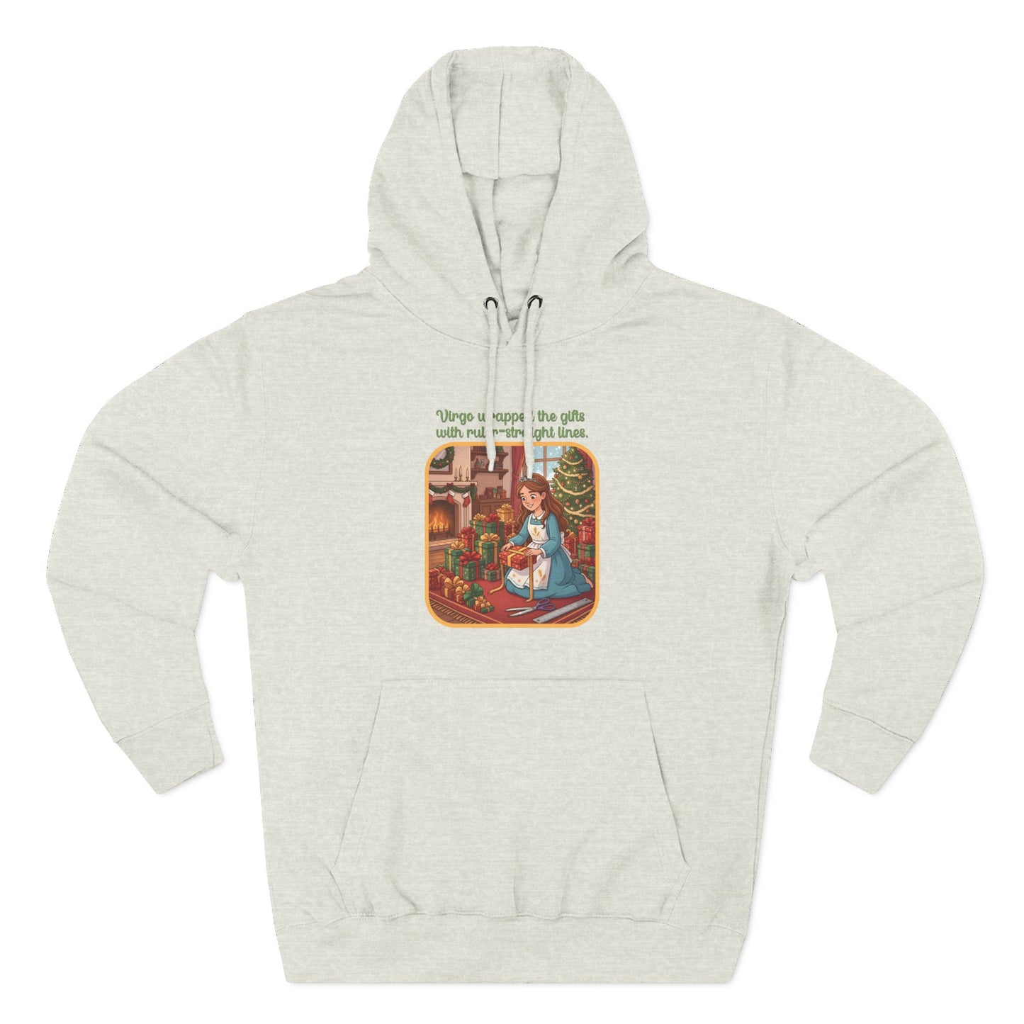 Virgo Christmas-Themed Three Panel Fleece Hoodie