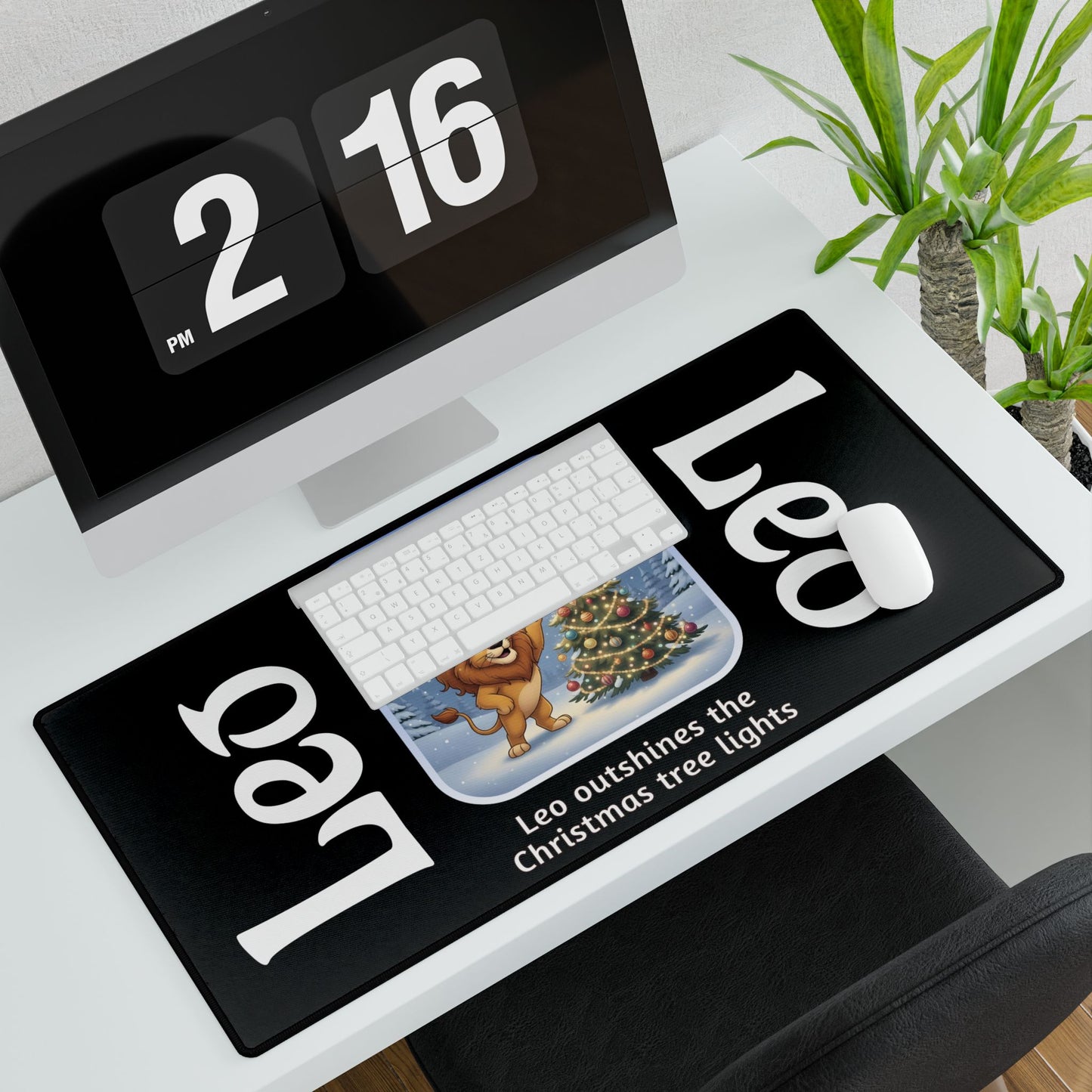 Leo Christmas Desk Mat