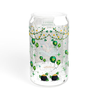 Aquarius Sipper Glass 16oz – St. Patrick's Day Design