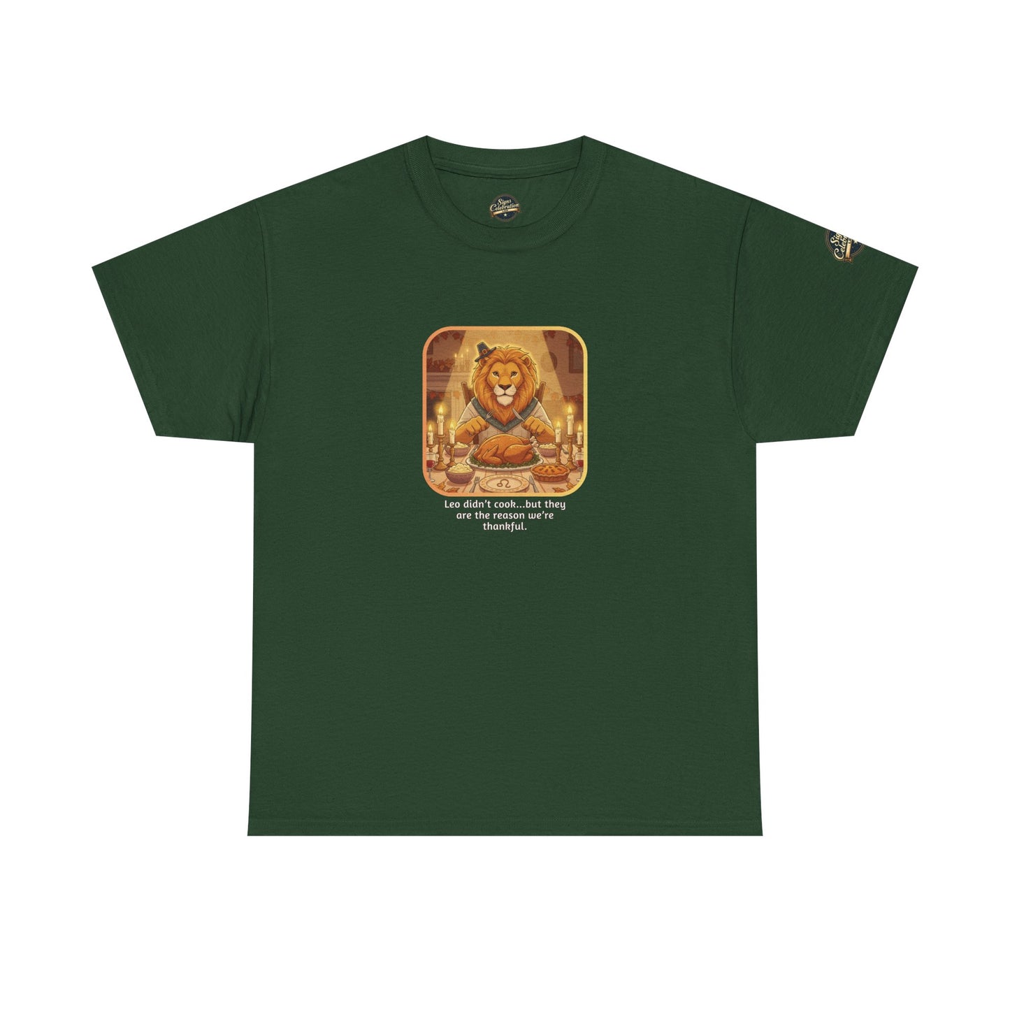 Leo Thanksgiving-Themed Unisex Heavy Cotton Tee