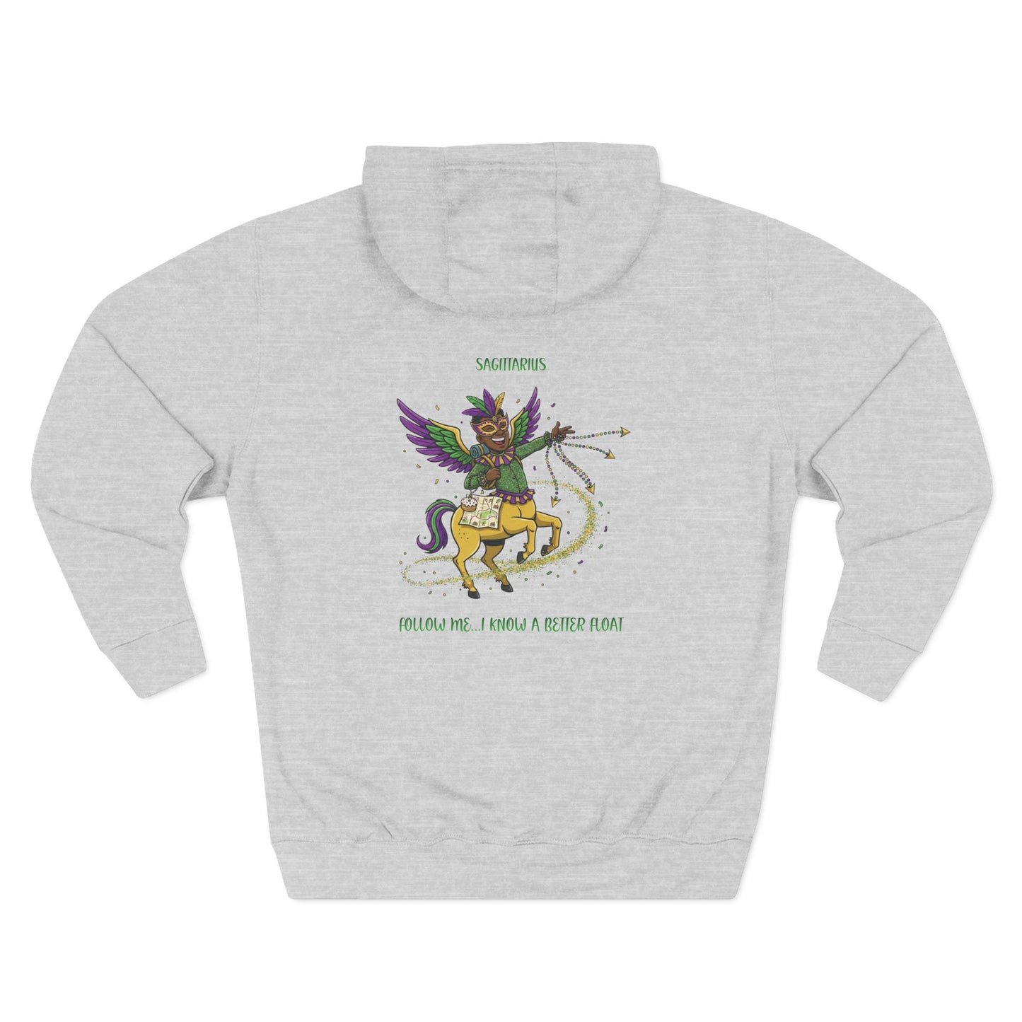 Sagittarius Mardi Gras Three-Panel Fleece Hoodie