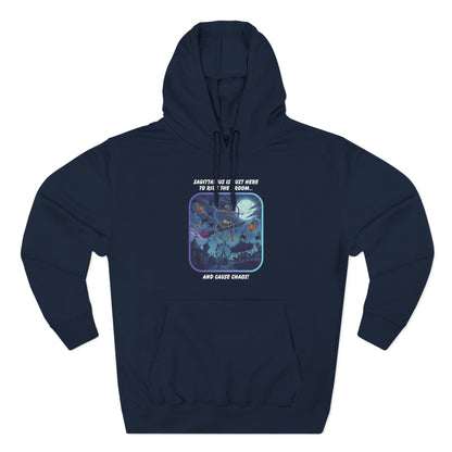 Sagittarius Halloween Themed Fleece Hoodie