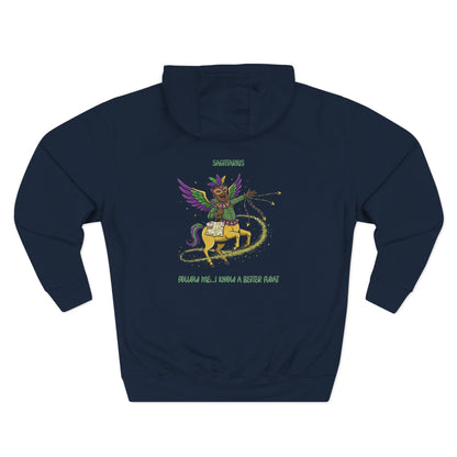 Sagittarius Mardi Gras Three-Panel Fleece Hoodie