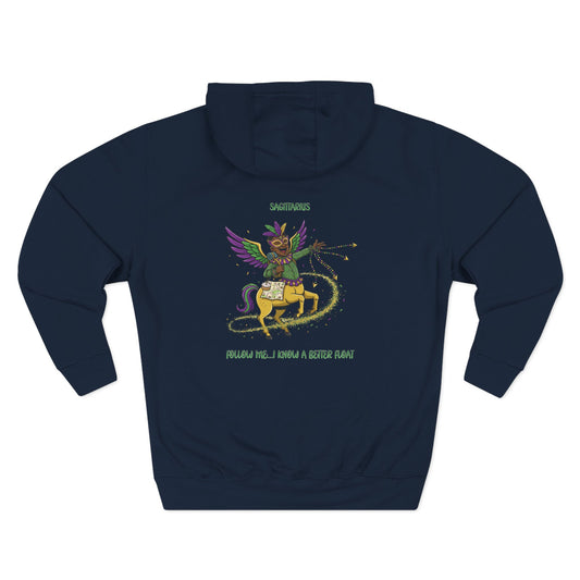 Sagittarius Mardi Gras Three-Panel Fleece Hoodie
