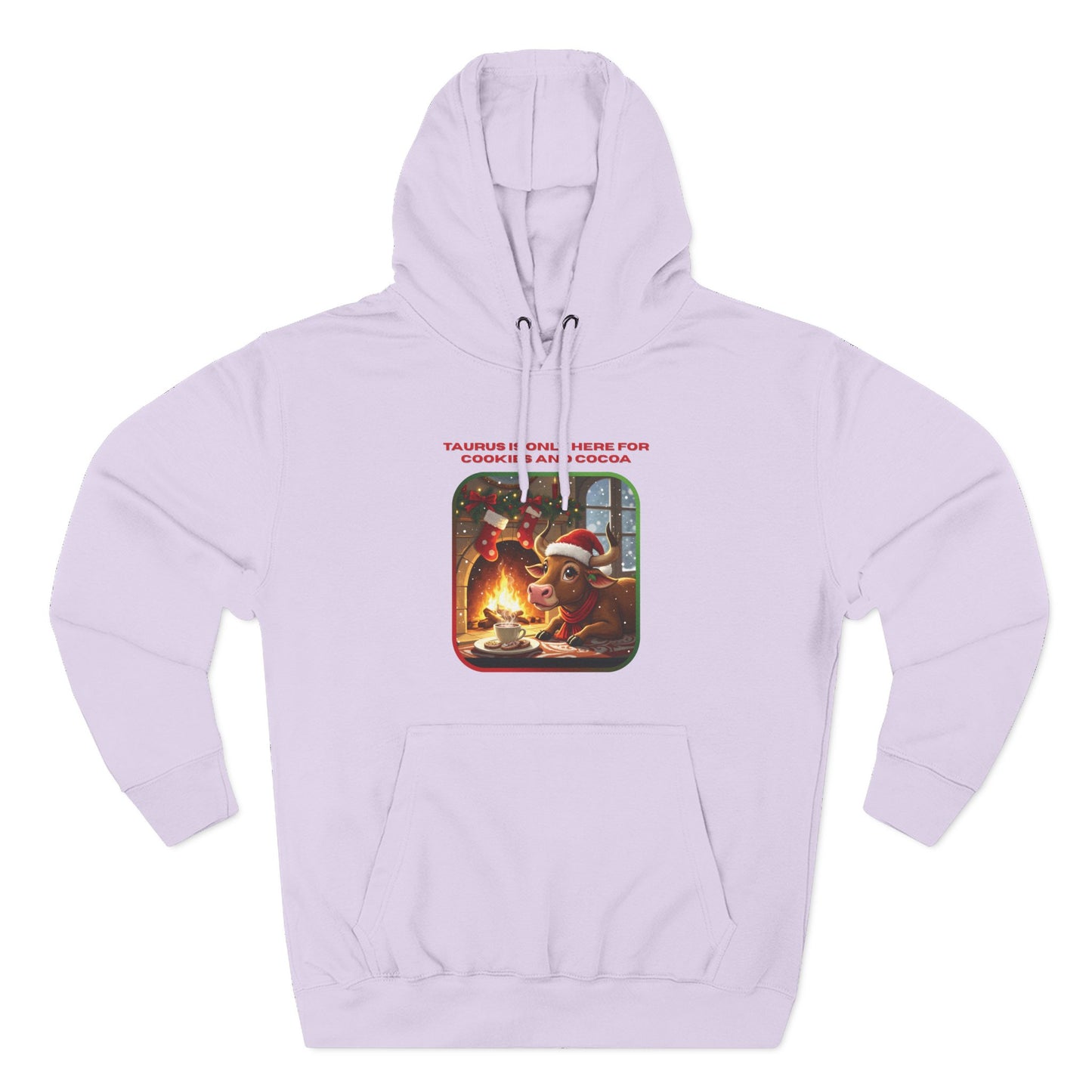 Taurus Christmas-Themed Three Panel Fleece Hoodie for Her