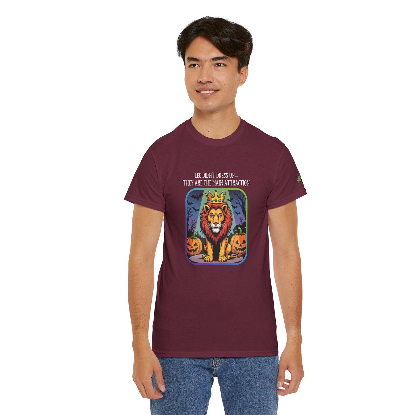 Leo Halloween Heavy Cotton Tee - Perfect for Men, Everyday Wear, Halloween Costume Alternative, Leo Gift