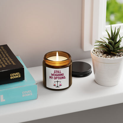 Libra | Still Weighing My Options Soy Candle — Amber Jar Scented Candle