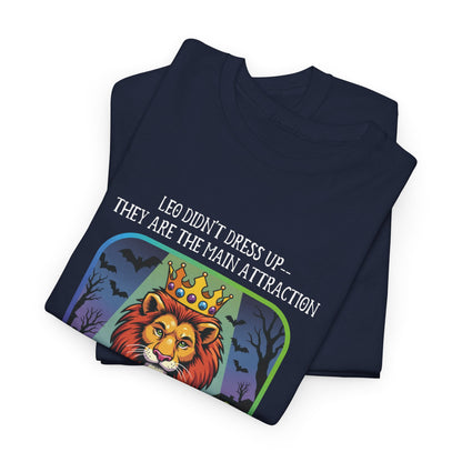Leo Halloween Heavy Cotton Tee - Perfect for Men, Everyday Wear, Halloween Costume Alternative, Leo Gift