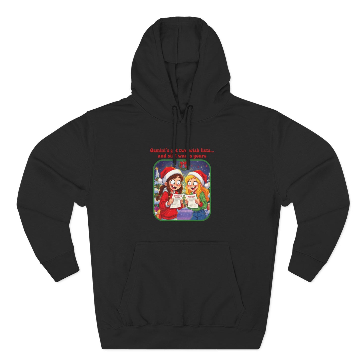 Gemini Christmas-Themed Three Panel Fleece Hoodie #2