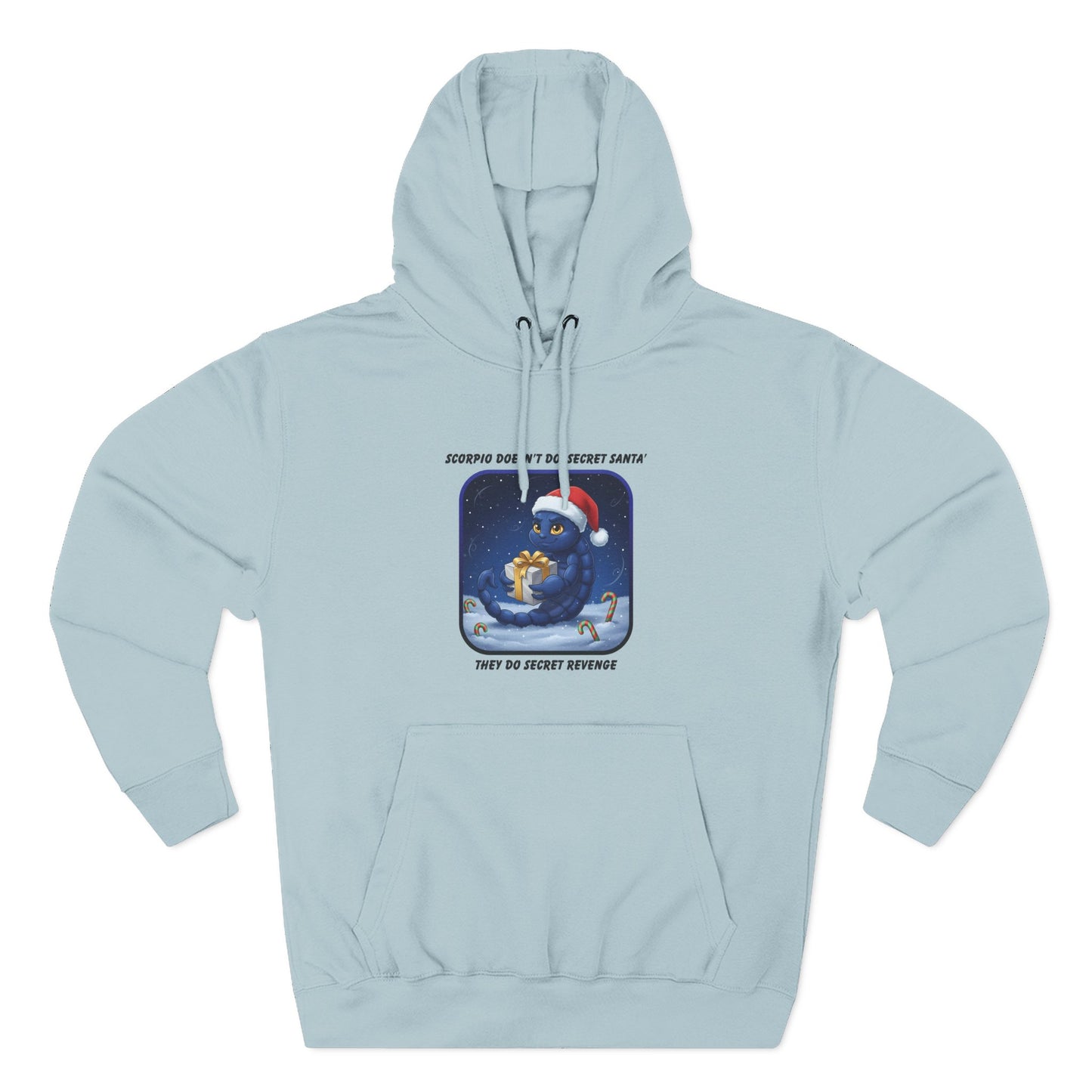 Scorpio Christmas-Themed Three Panel Fleece Hoodie