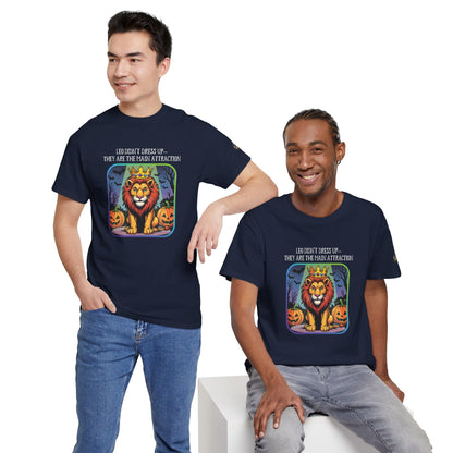 Leo Halloween Heavy Cotton Tee - Perfect for Men, Everyday Wear, Halloween Costume Alternative, Leo Gift