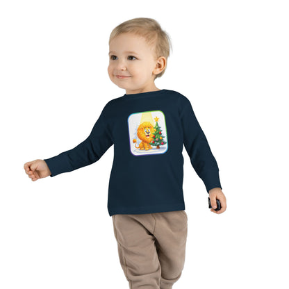 Leo Christmas-Themed Toddler Long Sleeve Tee