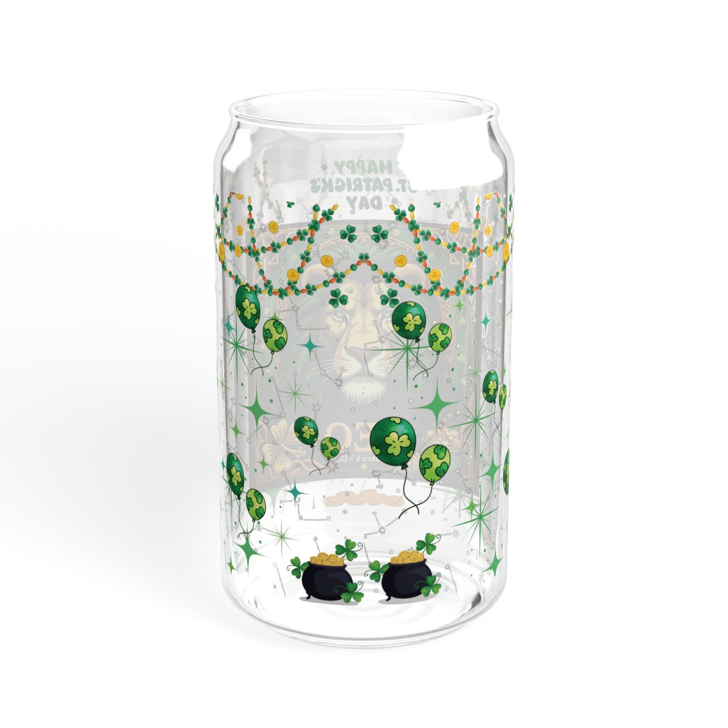 Leo Sipper Glass 16oz – St. Patrick's Day Design