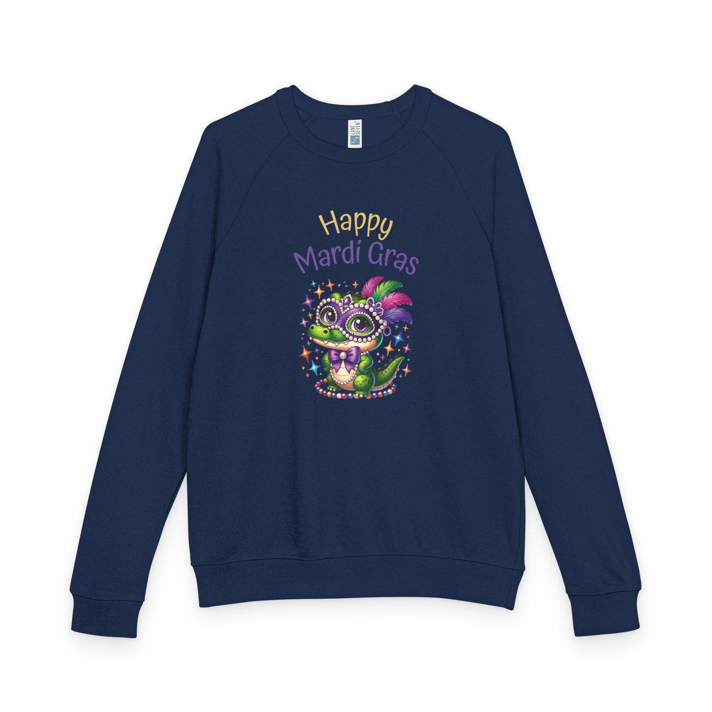 Happy Mardi Gras Masked Alligator Crewneck Sweatshirt