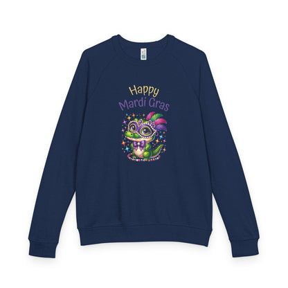 Happy Mardi Gras Masked Alligator Crewneck Sweatshirt
