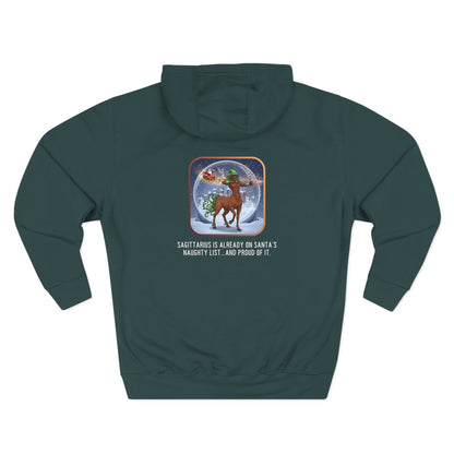 Sagittarius Christmas-Themed Hoodie Three Panel Fleece Pullover