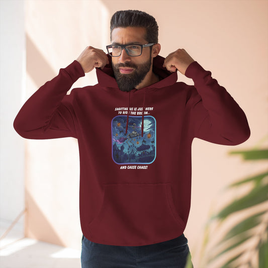 Sagittarius Halloween Themed Fleece Hoodie