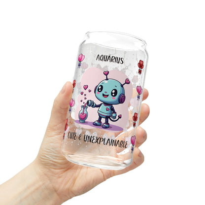 Aquarius Zodiac Sipper Glass - 16oz