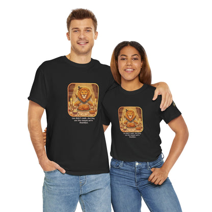 Leo Thanksgiving-Themed Unisex Heavy Cotton Tee