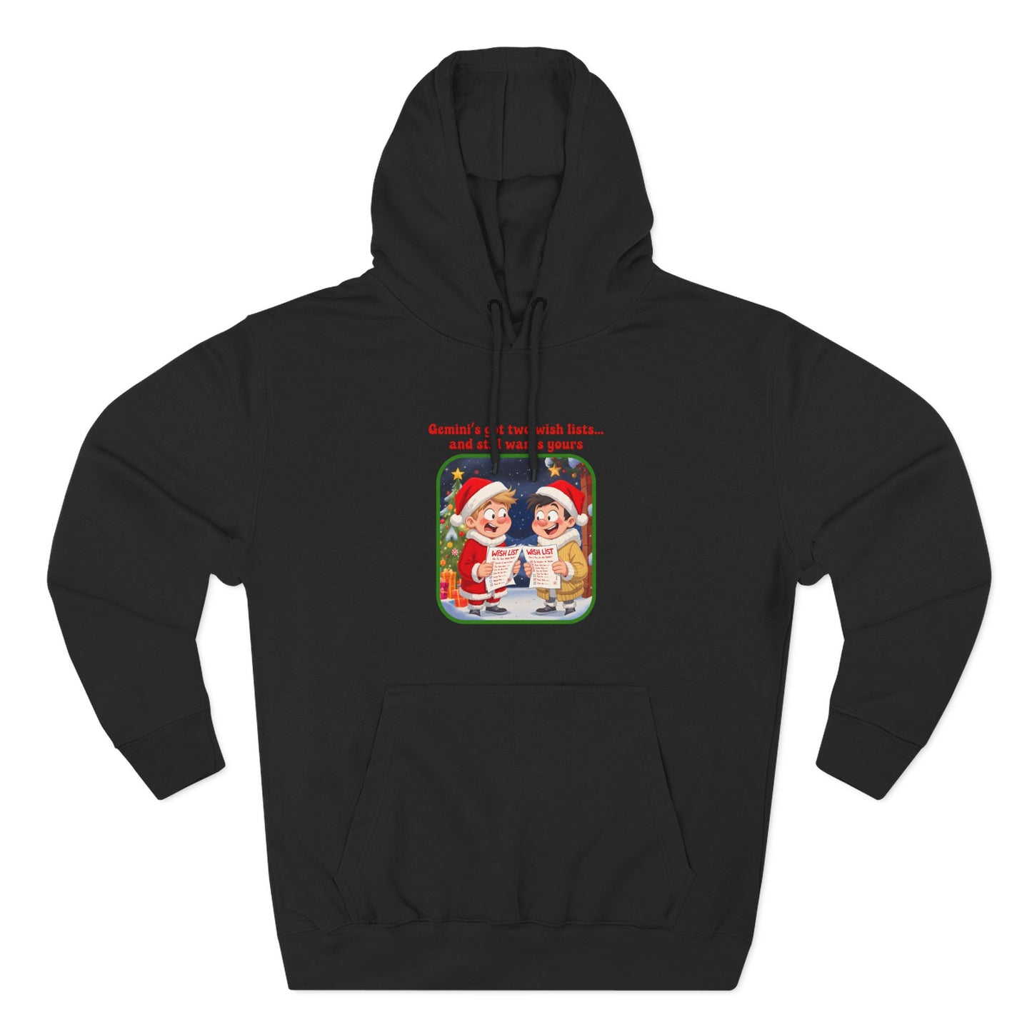 Gemini Christmas-Themed Three Panel Fleece Hoodie #3