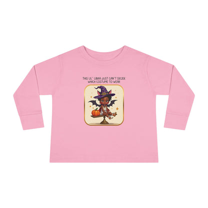 Halloween-themed Libra Long Sleeve Tee - Libra Fashion for Kids, Spooky Season Outfit, Boo-tiful Gift, Trick or Treat Shirt, Zodiac Gift
