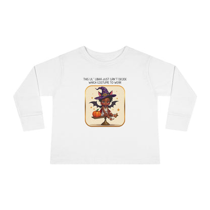 Halloween-themed Libra Long Sleeve Tee - Libra Fashion for Kids, Spooky Season Outfit, Boo-tiful Gift, Trick or Treat Shirt, Zodiac Gift