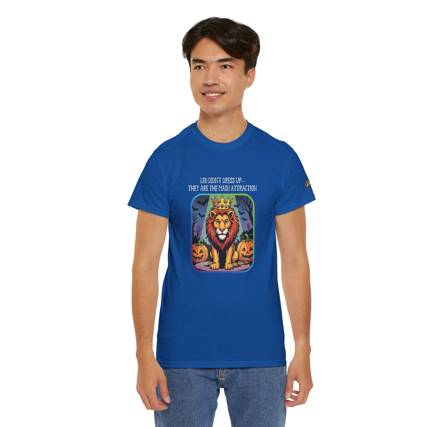 Leo Halloween Heavy Cotton Tee - Perfect for Men, Everyday Wear, Halloween Costume Alternative, Leo Gift