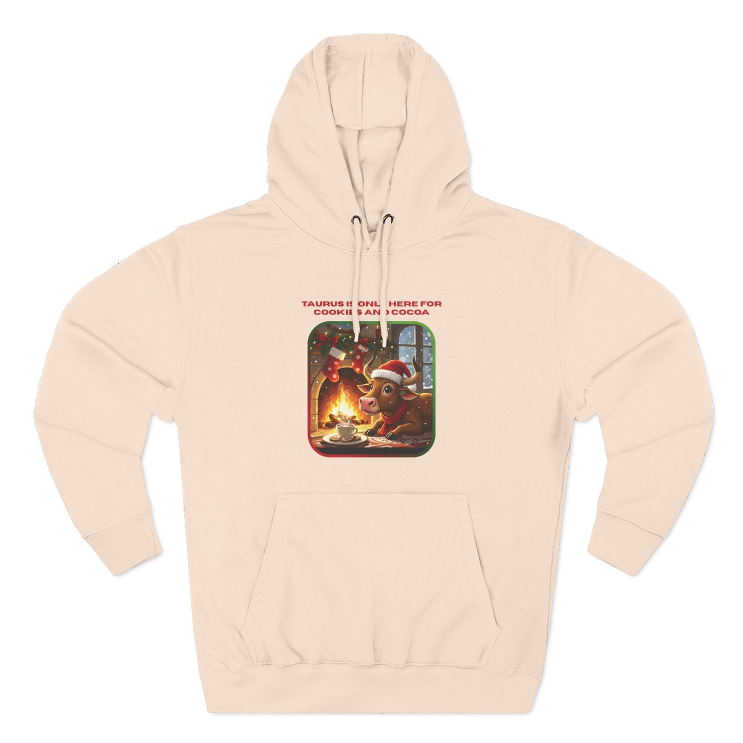 Taurus Christmas-Themed Three Panel Fleece Hoodie for Her