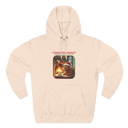 Taurus Christmas-Themed Three Panel Fleece Hoodie for Her