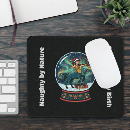Sagittarius Gaming Mouse Pad — Holiday Snowglobe Design