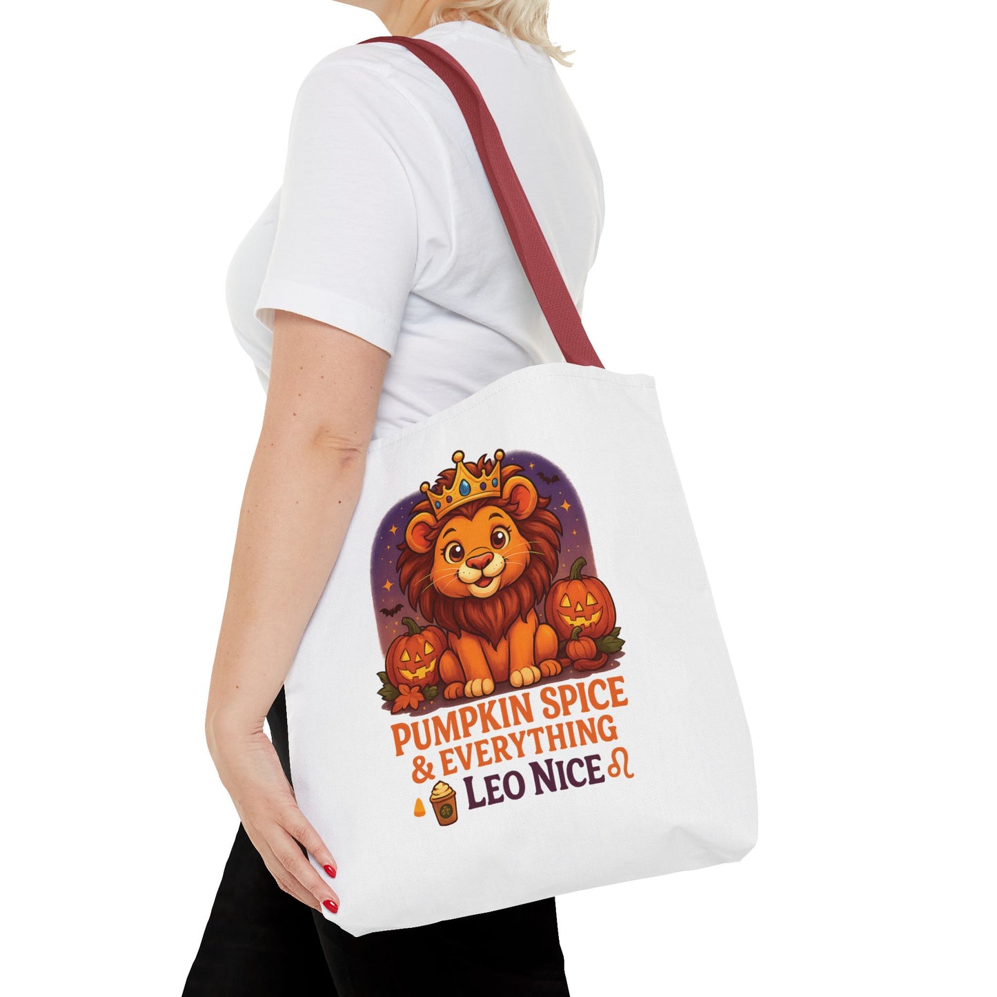 Leo Halloween Tote Bag, Leo Tote, Halloween Party Accessory, Gift for Leo,  Halloween Decor