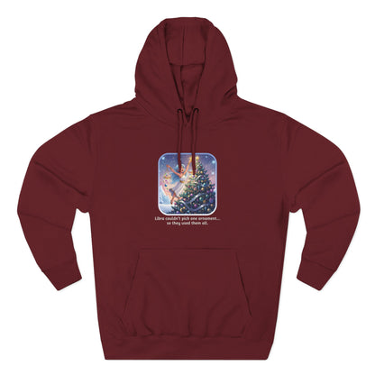 Libra #2 Christmas-Themed Three Panel Fleece Hoodie for Her